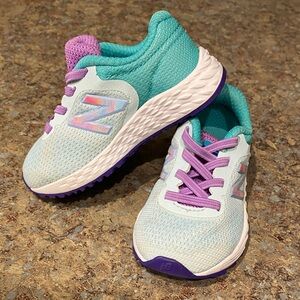 New Balance Kids' Teal and Lavender Sneakers